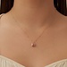 Isabel Bernard Belleville Adora collana in oro 14 carati con gemma di quarzo rosa