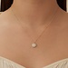 Isabel Bernard Belleville Marguerite 14 karat gold necklace with mother of pearl gemstone