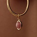 Isabel Bernard Belleville Adora 14 karat gold hoop earrings with rose quartz gemstone