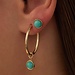 Isabel Bernard Belleville Emmalyn 14 karat gold ear studs with amazonite gemstone
