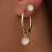 Isabel Bernard Belleville Marguerite 14 karat gold ear studs with mother of pearl gemstone