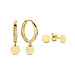 Isabel Bernard Cadeau d'Isabel 14 karat gold earrings set with coins