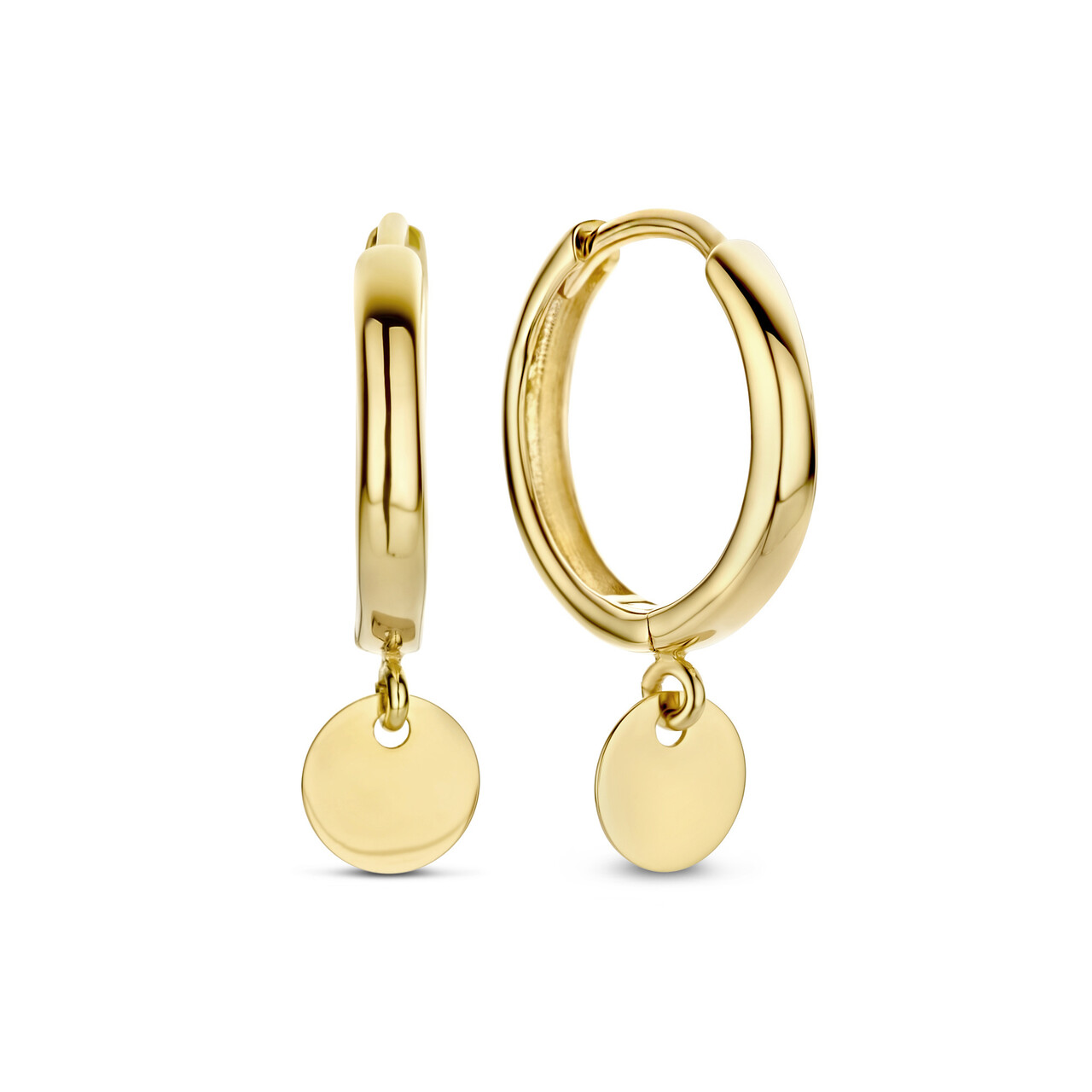 Isabel Bernard Cadeau d'Isabel 14 karat gold earrings set with coins