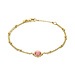 Isabel Bernard Belleville Adora 14 karat gold bracelet with rose quartz gemstone