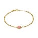 Isabel Bernard Belleville Adora pulseira de ouro de 14 quilates com pedra preciosa de quartzo rosa