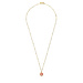 Isabel Bernard Belleville Adora 14 karat gold necklace with rose quartz gemstone