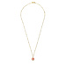 Isabel Bernard Belleville Adora collar de oro de 14 quilates con gema cuarzo rosa
