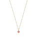 Isabel Bernard Belleville Adora 14 karat gold necklace with rose quartz gemstone