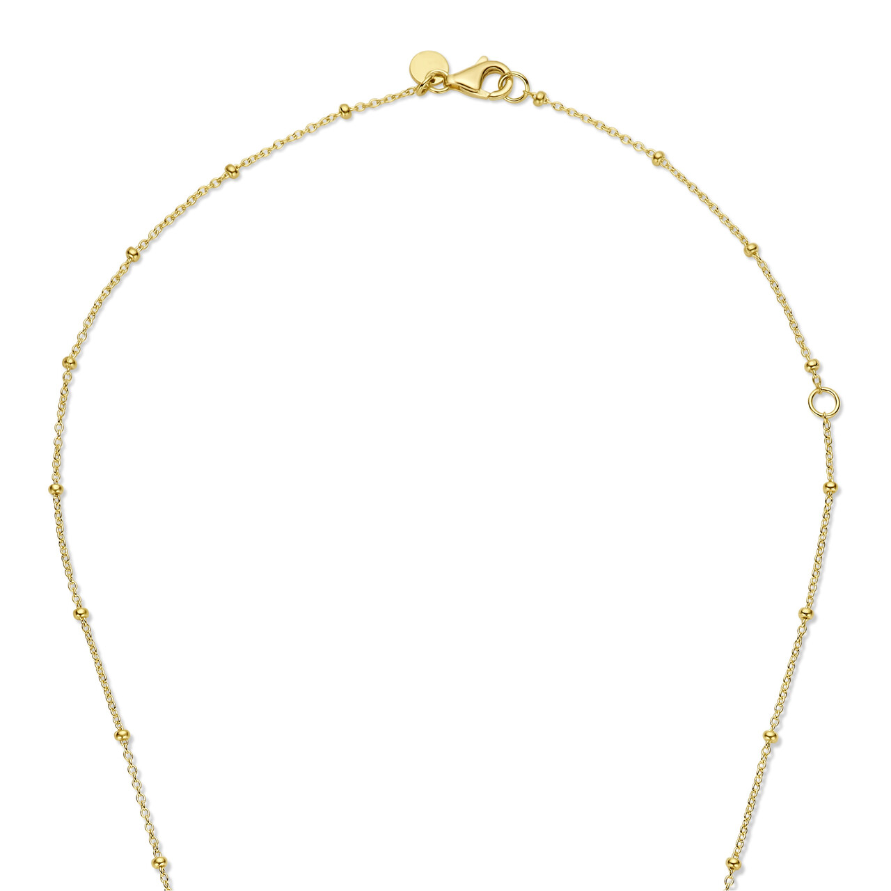 Isabel Bernard Belleville Adora 14 karat gold necklace with rose quartz gemstone