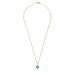 Isabel Bernard Belleville Emmalyn 14 karat gold necklace with amazonite gemstone