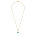 Isabel Bernard Belleville Emmalyn collier en or 14 carats avec amazonite