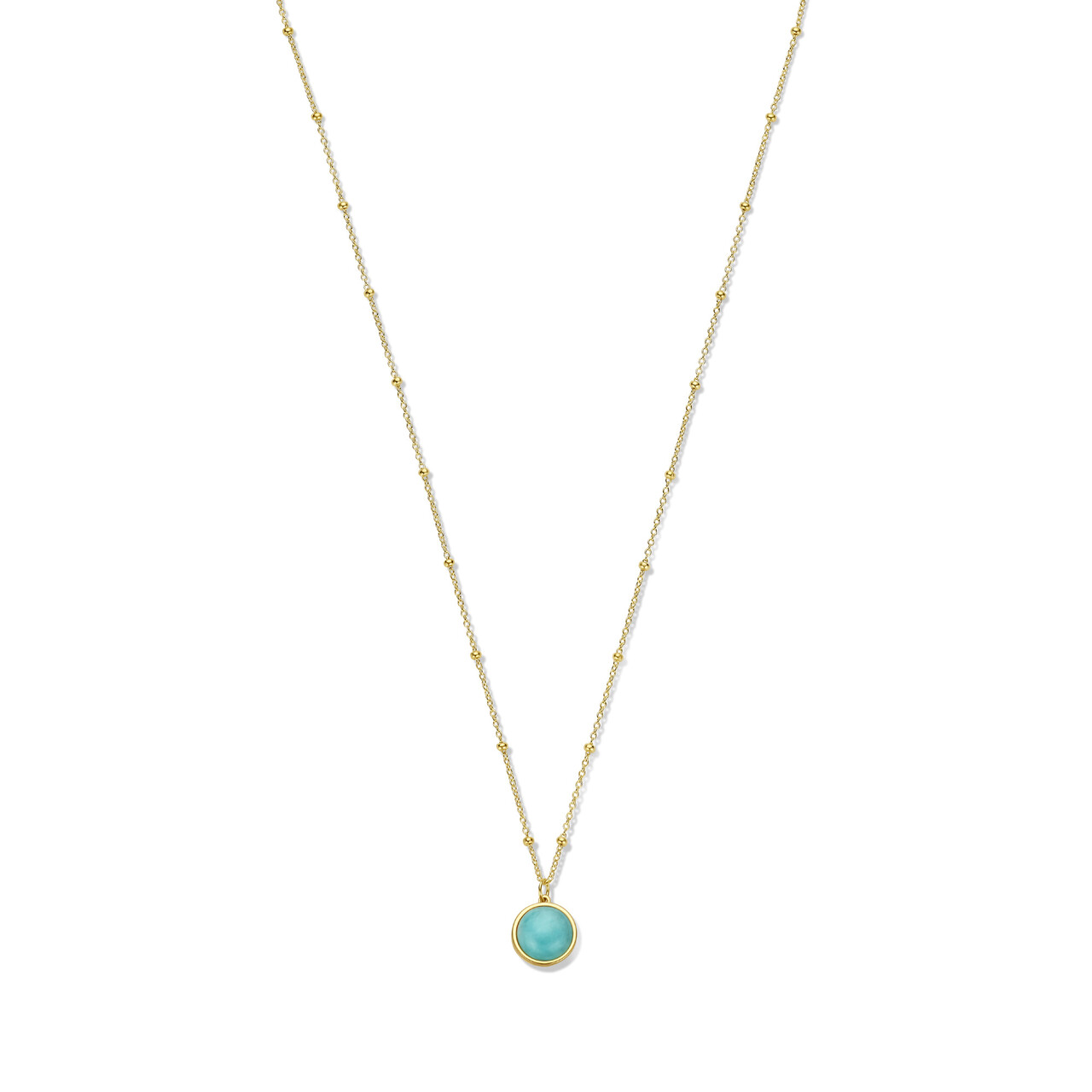 Isabel Bernard Belleville Emmalyn 14 karat gold necklace with amazonite gemstone