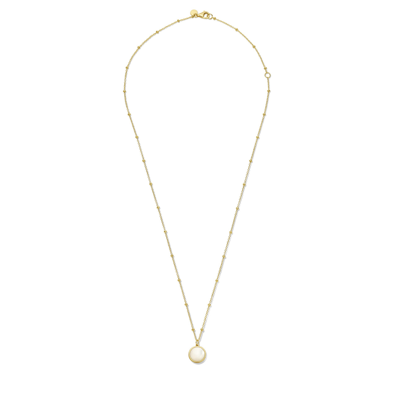 Isabel Bernard Belleville Marguerite 14 karat gold necklace with mother of pearl gemstone