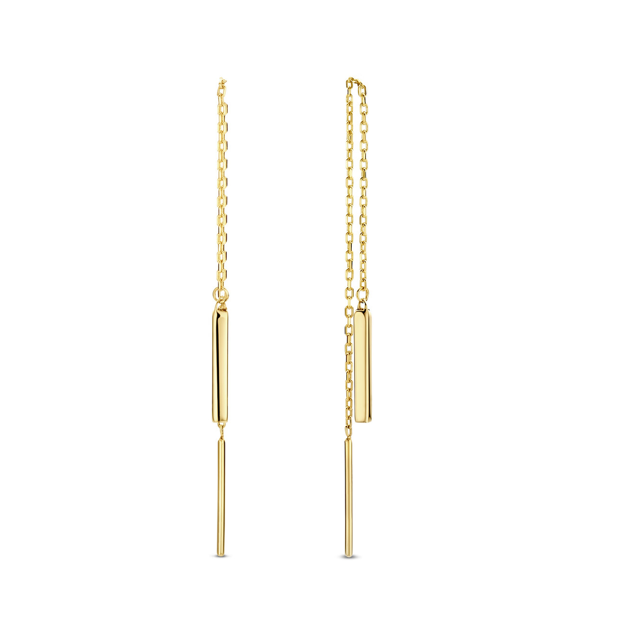 Isabel Bernard Le Marais Rosalie 14 karat gold pull through earrings with rod