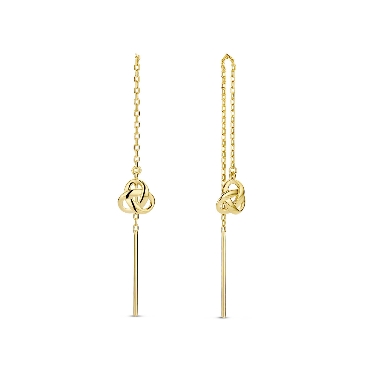 Isabel Bernard Rivoli Méline 14 karat gold pull through earrings with knot