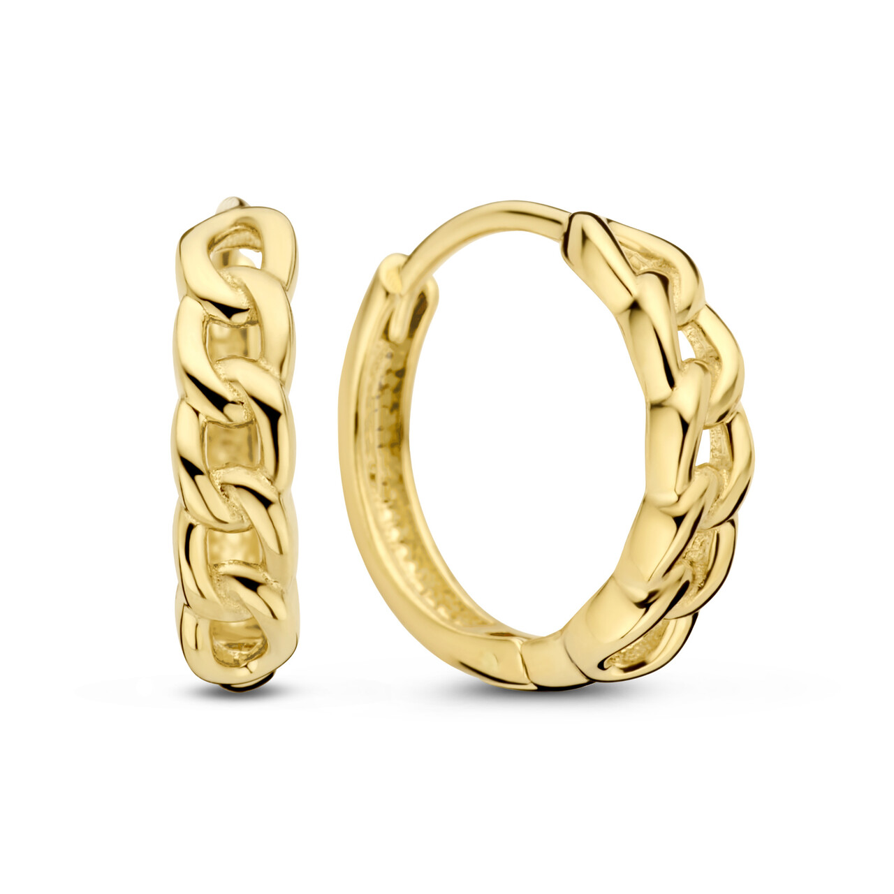 Isabel Bernard Le Marais Règine 14 karat gold hoop earrings with chains