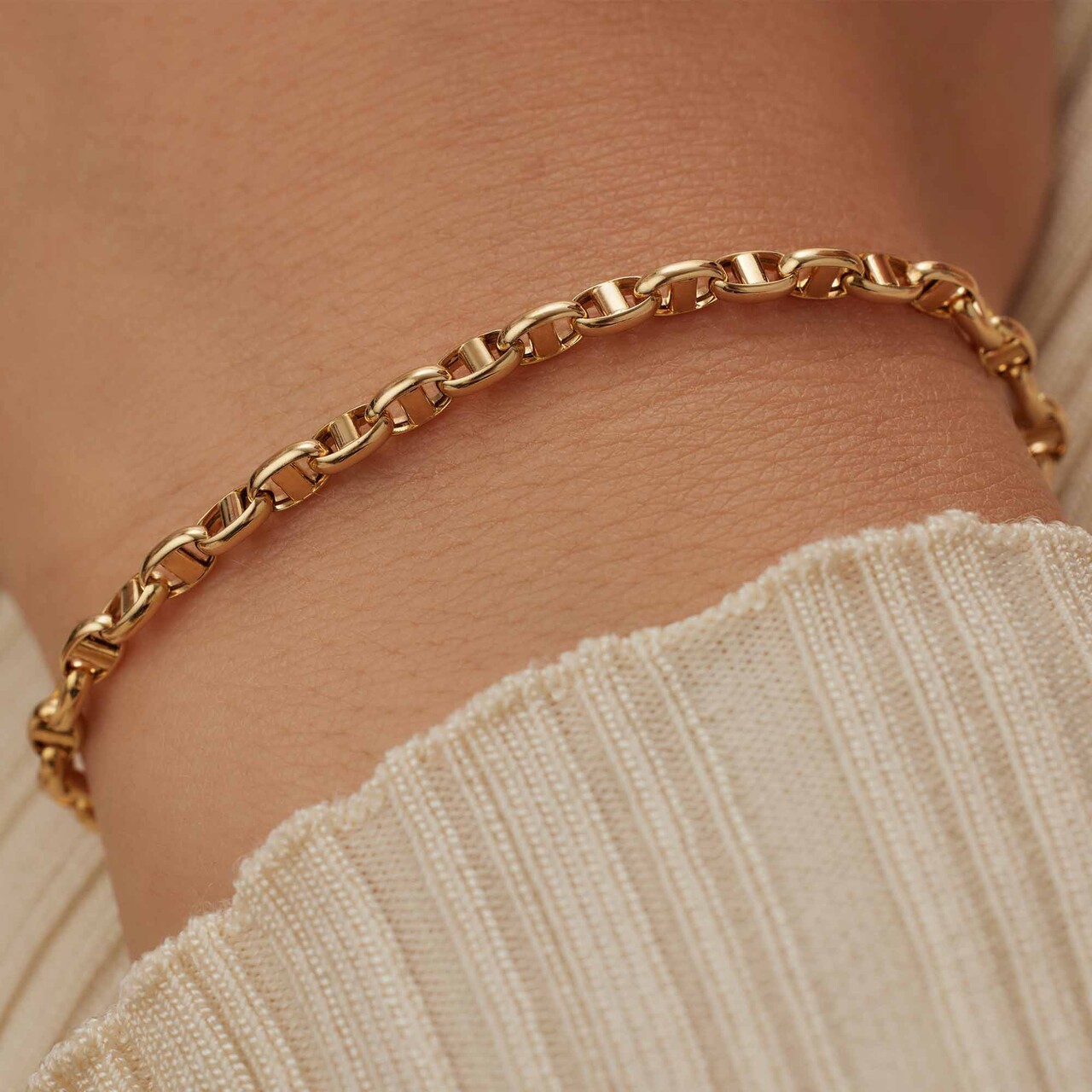 Aidee Adaline 14 karat gold link bracelet