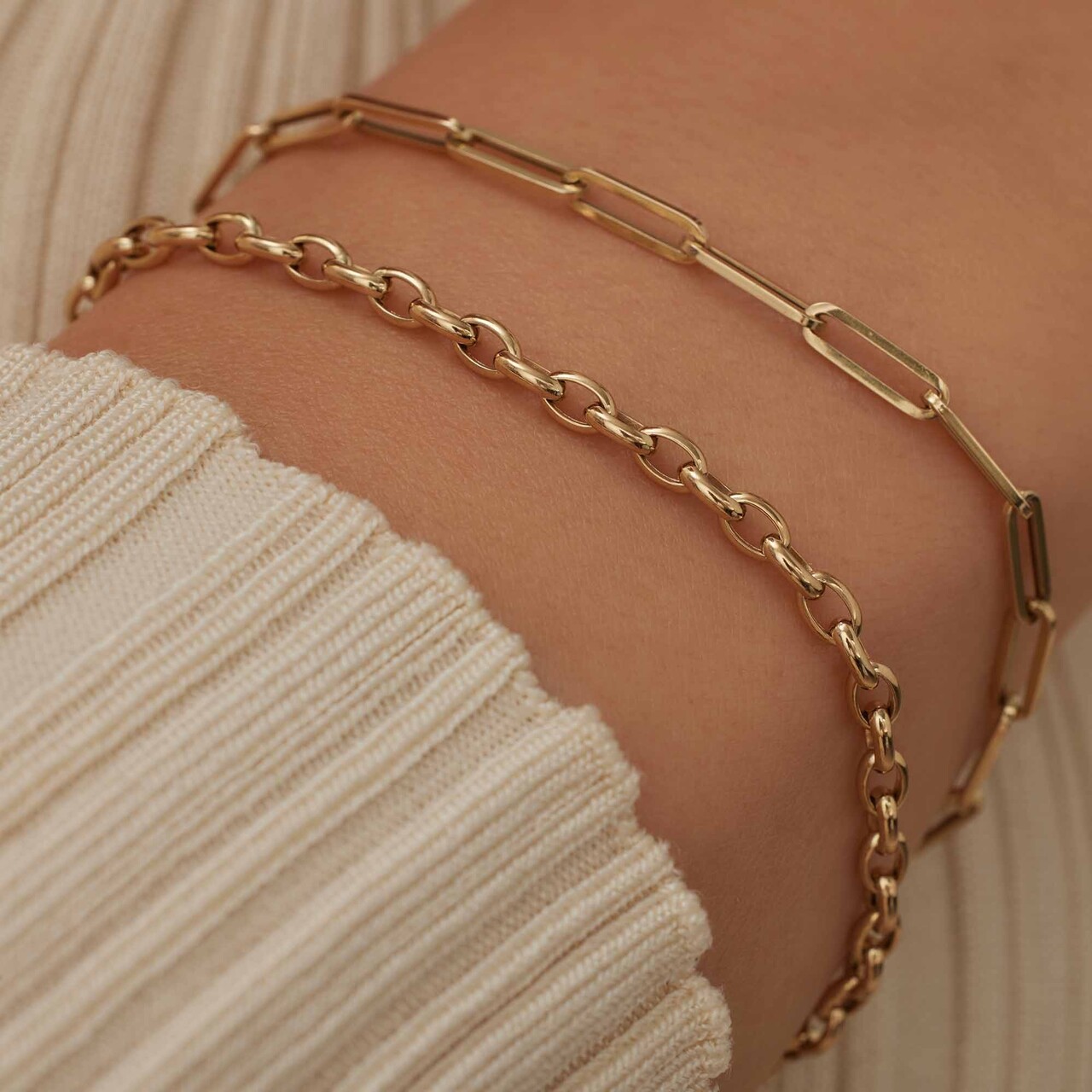14 karat 2024 gold chain bracelet