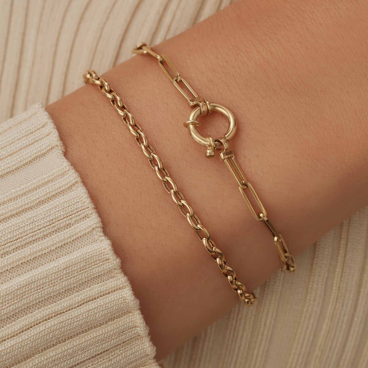 Isabel Bernard Aidee Odile 14 karat gold link bracelet