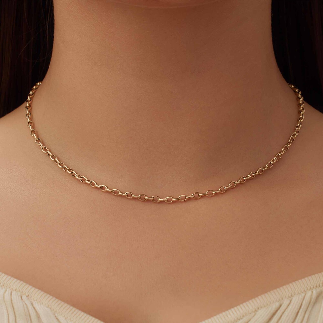 Isabel Bernard Aidee Camille 14 karat gold link necklace