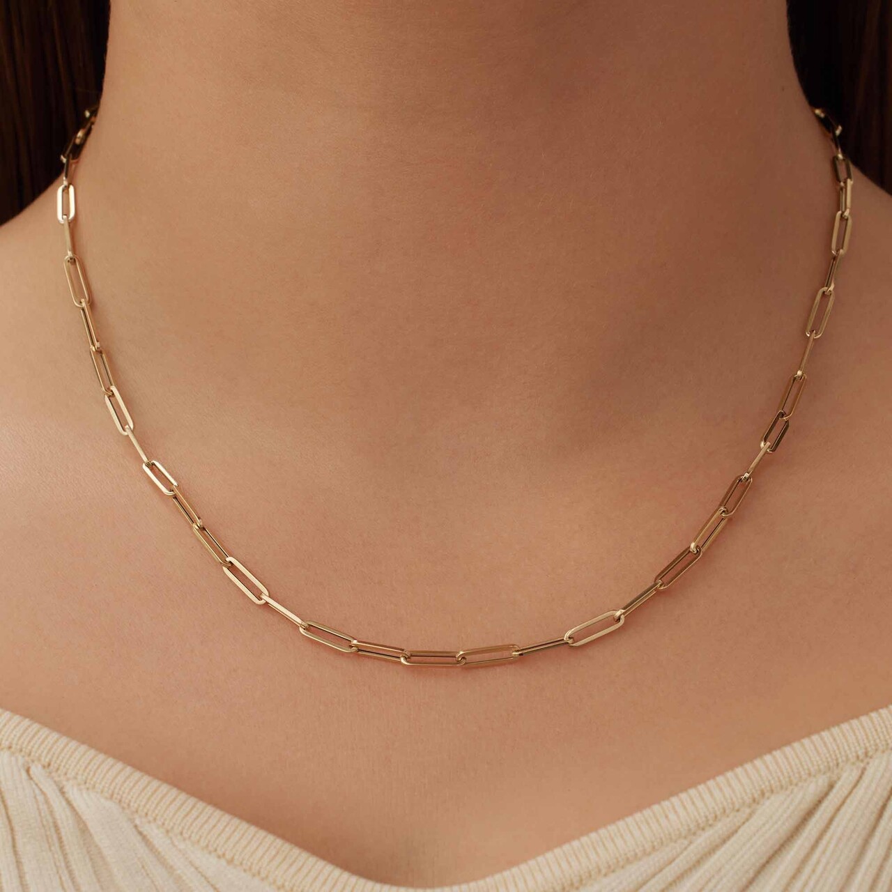 Isabel Bernard Aidee Odile 14 karat gold link necklace