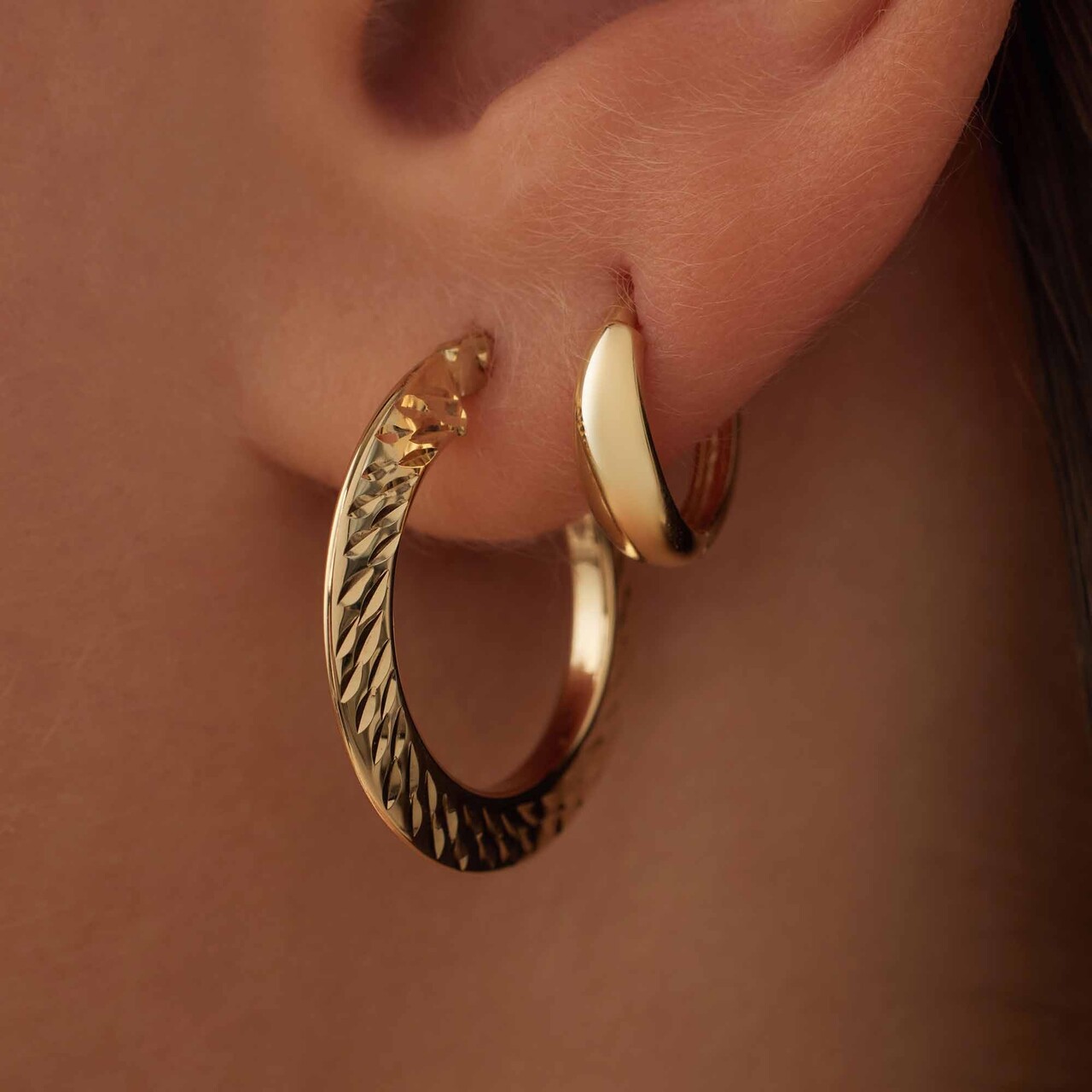 Isabel Bernard Rivoli Lily 14 karat gold hoop earrings