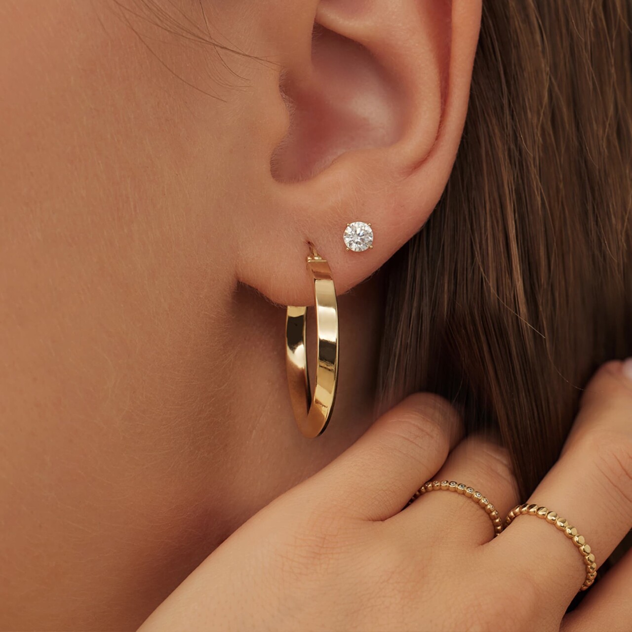 Isabel Bernard Rivoli Maryn 14 karat gold hoop earrings