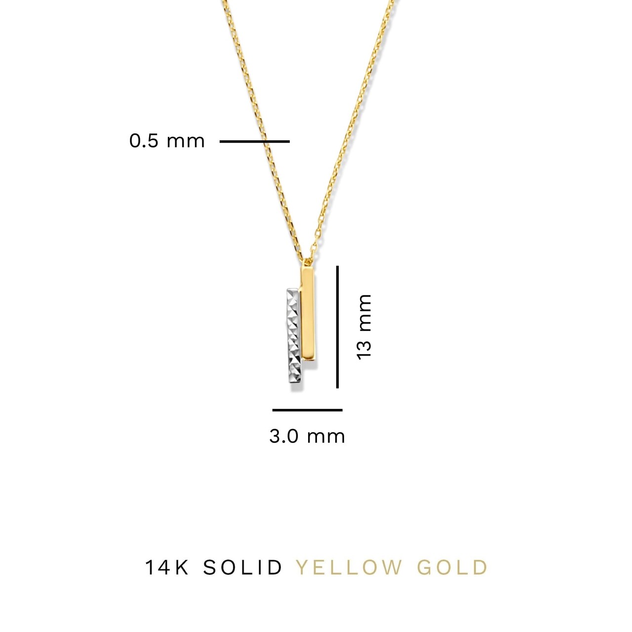 Isabel Bernard Le Marais Alice 14 karat gold necklace with 2 rods