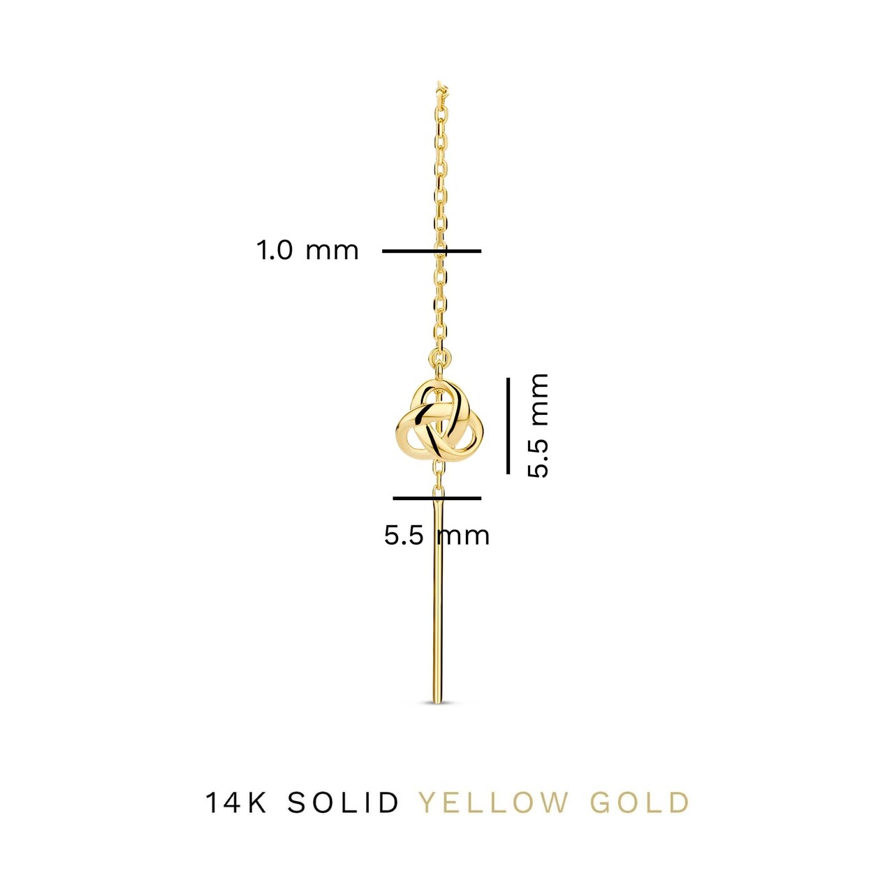 Isabel Bernard Rivoli Méline 14 karat gold pull through earrings with knot