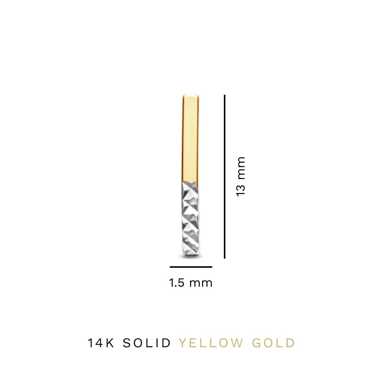 Isabel Bernard Le Marais Alice 14 karat gold ear studs with diamond cut