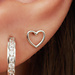Isabel Bernard Saint Germain Amore 14 karat white gold ear studs with heart