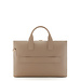 Isabel Bernard Honoré Anique taupe calfskin leather handbag with 16.4 inch laptop compartment