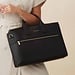 Isabel Bernard Honoré Anique black calfskin leather handbag with 16.4 inch laptop compartment