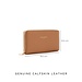 Isabel Bernard Honoré Léa camel calfskin leather zipper wallet