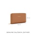 Isabel Bernard Honoré Léa camel calfskin leather zipper wallet