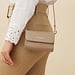 Isabel Bernard Femme Forte Kim taupe calfskin leather crossbody bag