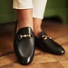 Isabel Bernard Vendôme Fleur schwarze Loafers aus Kalbsleder