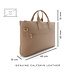 Isabel Bernard Honoré Anique taupe calfskin leather handbag with 16.4 inch laptop compartment