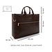 Isabel Bernard Honoré Anique croco brown calfskin leather handbag with 16.4 inch laptop compartment