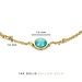 Isabel Bernard Belleville Emmalyn 14 karat gold bracelet with amazonite gemstone