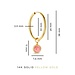 Isabel Bernard Belleville Adora 14 karat gold hoop earrings with rose quartz gemstone