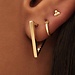 Isabel Bernard Monceau Jolie boucles d'oreilles triangle en or 14 carats