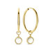Isabel Bernard Belleville Marguerite 14 karat gold hoop earrings with mother of pearl gemstone