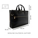 Isabel Bernard Honoré Anique croco black calfskin leather handbag with 16.4 inch laptop compartment