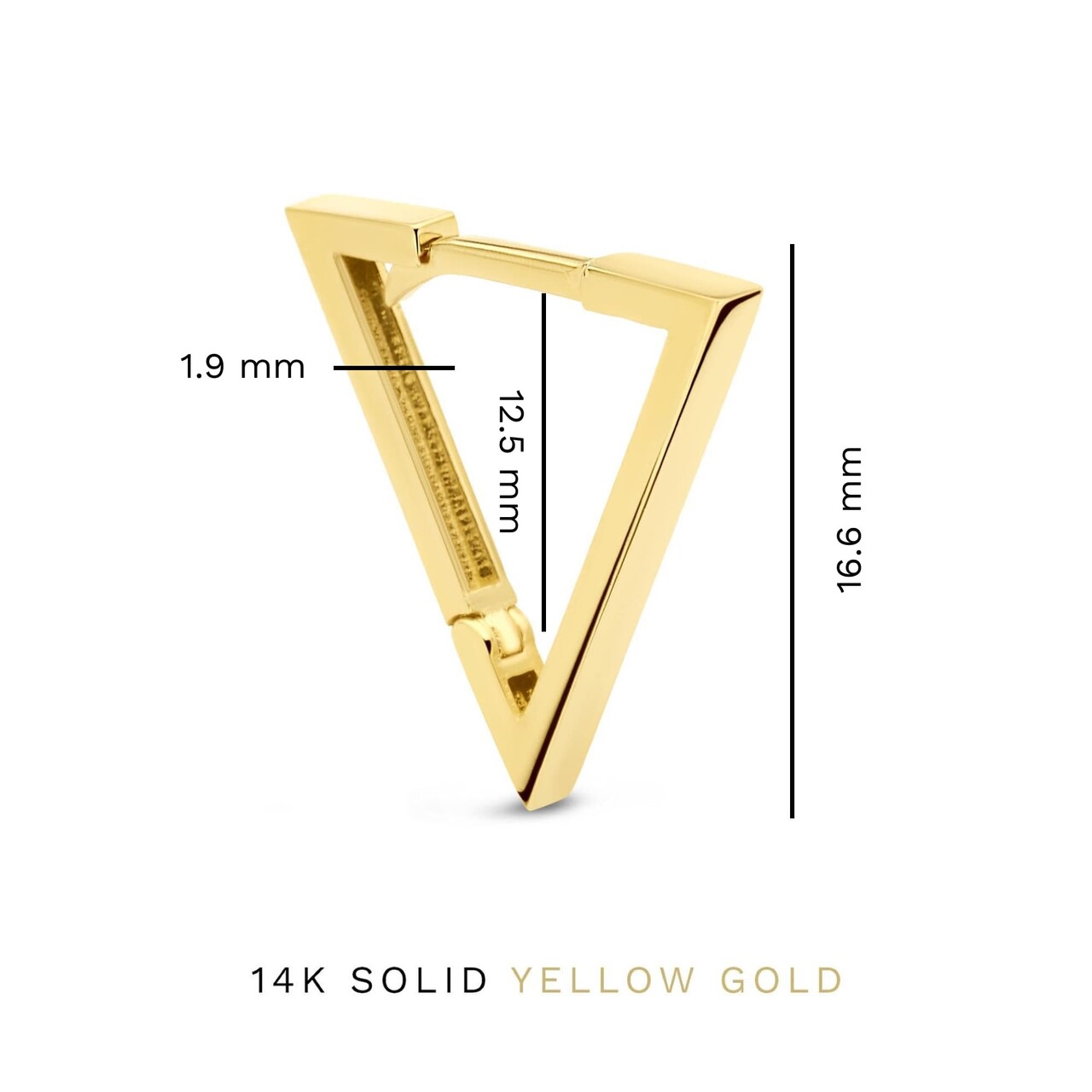 Isabel Bernard Monceau Jolie 14 karat gold triangle earrings