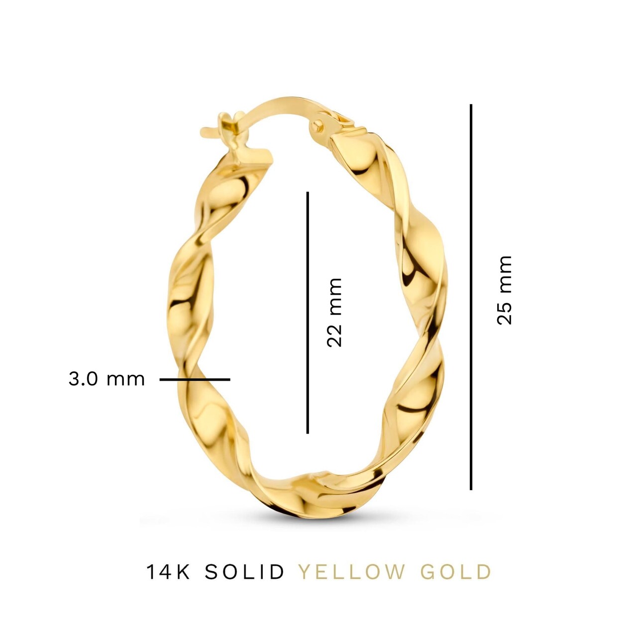 Isabel Bernard Rivoli Odette 14 karat gold hoop earrings with twist