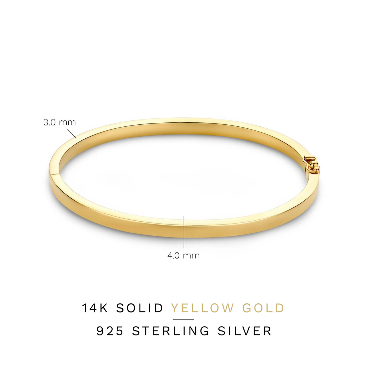 Isabel Bernard Cour d'Honneur Clara 14 karat gold bangle with rectangular edge