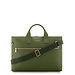 Isabel Bernard Honoré Anique green calfskin leather handbag