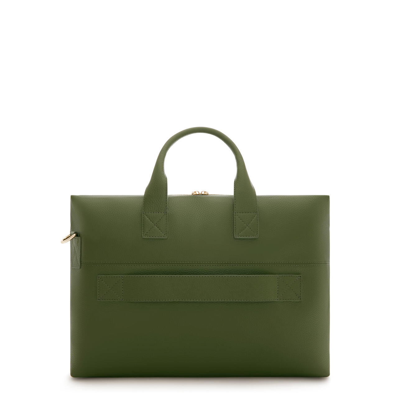 Isabel Bernard Honoré Anique green calfskin leather handbag with 16.4 inch laptop compartment