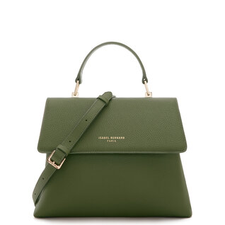 Isabel Bernard Femme Forte Gisel green calfskin leather handbag